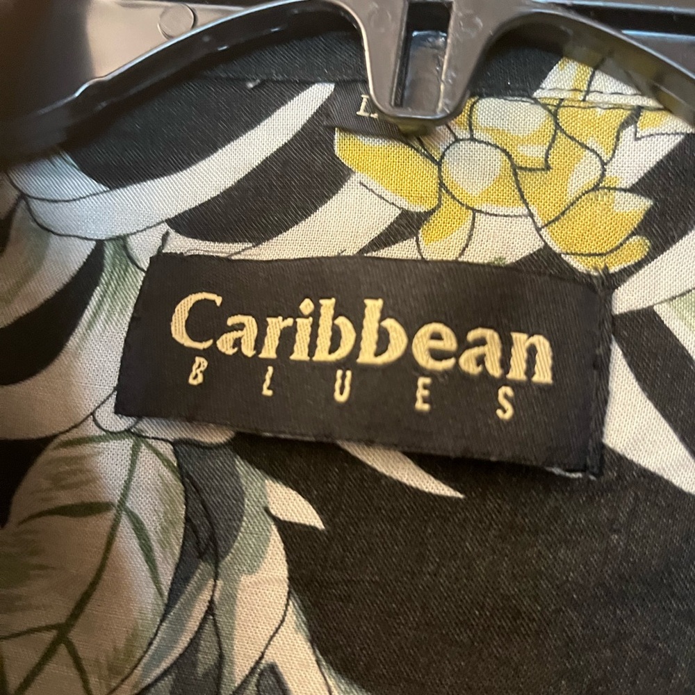 Caribbean Yellow and Green Casual Button Down Shirt Tropical Style